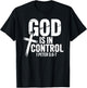 God's Control 1 Peter 5:6-7 Message T-Shirt - T-Shirt | Black