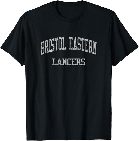 Bristol Eastern High School HS Bristol CT Vintage Sports T-Shirt - T-Shirt | Black