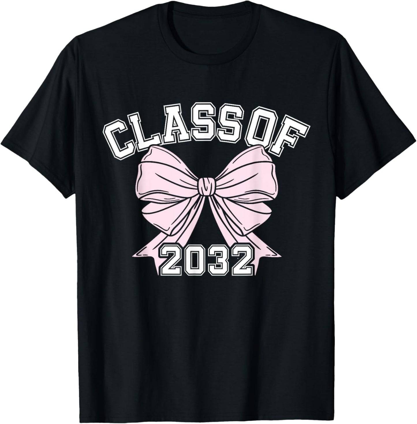 Class Of 2032 Coquette Bow Class Of 2032 T-Shirt - T-Shirt | Black