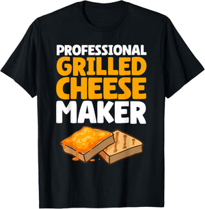 Funny Grilled Cheese Maker Art Women Grilled Cheese T-Shirt - T-Shirt | Black