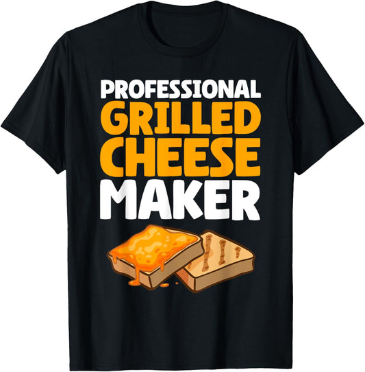 Funny Grilled Cheese Maker Art Women Grilled Cheese T-Shirt - T-Shirt | Black