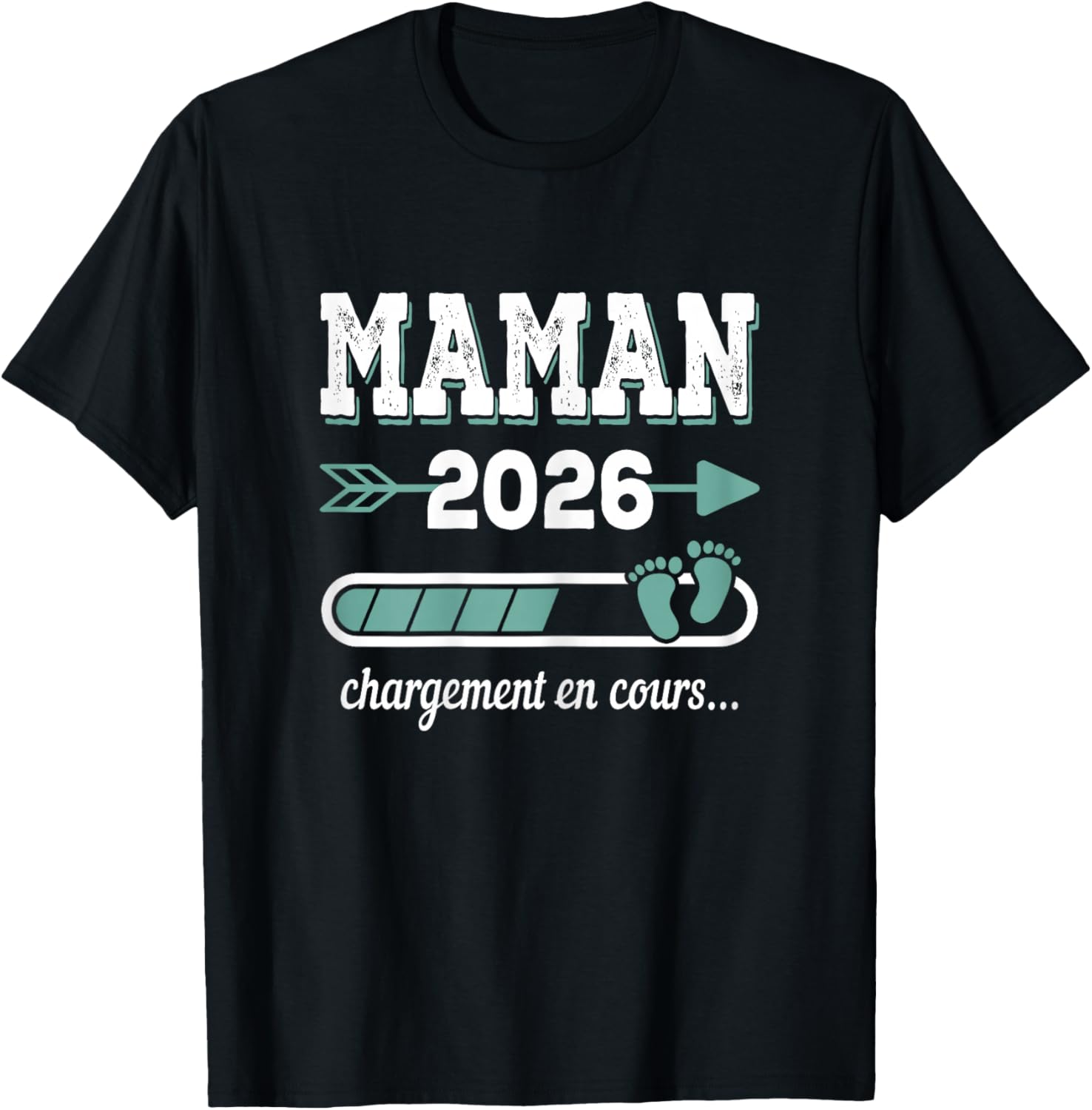 Mom 2026 Funny Gift Mother Announce Pregnancy 2026 T-Shirt - T-Shirt | Black
