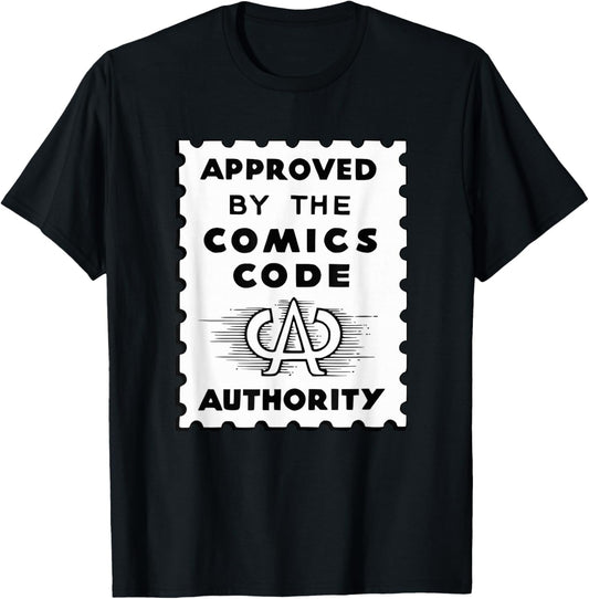 Vintage Comic Code Authority print for Comic Lovers T-Shirt - T-Shirt | Black