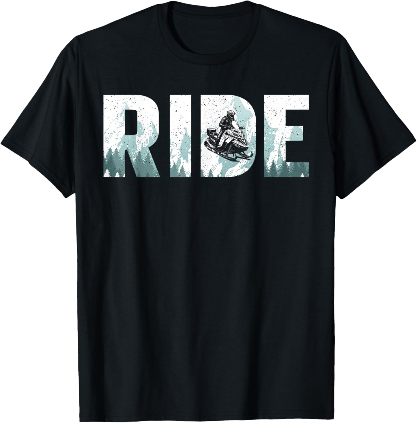 Funny Snowmobile Design Women Snowmobile Lovers T-Shirt - T-Shirt | Black