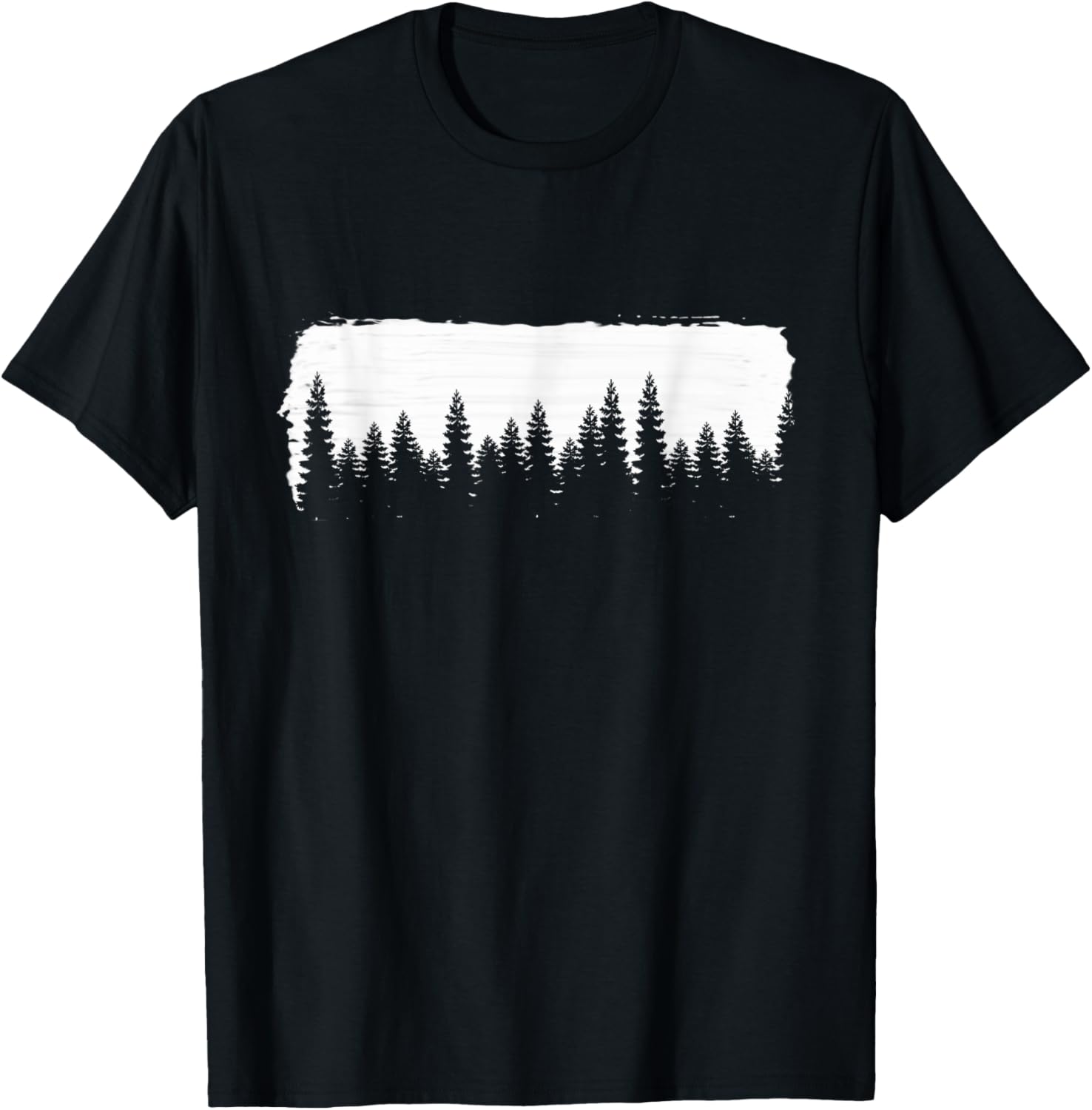 Tree Shirt, Organic Cotton Forest, Screen Funny T-Shirt - T-Shirt | Black