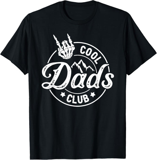 Funny Dad Fathers Day Cool Dads Club Skeleton Hand T-Shirt - T-Shirt | Black
