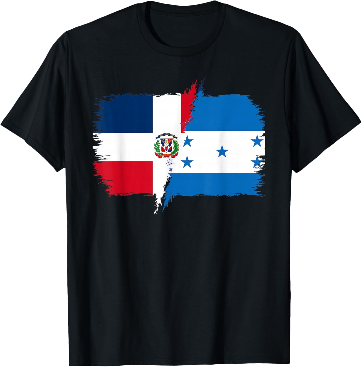 Half Dominican Half Honduran Dominican Republic Honduras T-Shirt - T-Shirt | Black