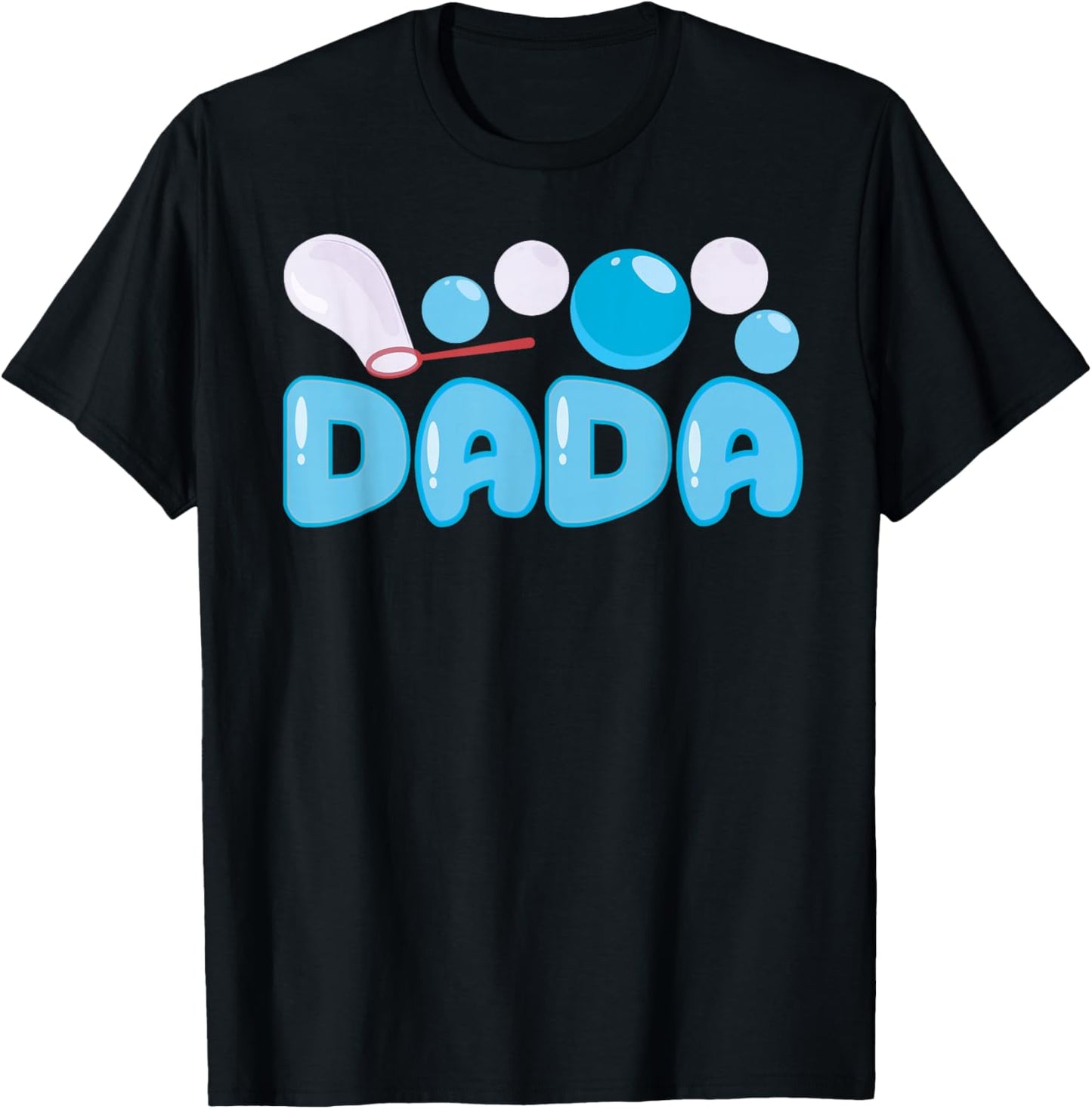 Dada Bubble Blue Birthday Party Matching Family T-Shirt - T-Shirt | Black
