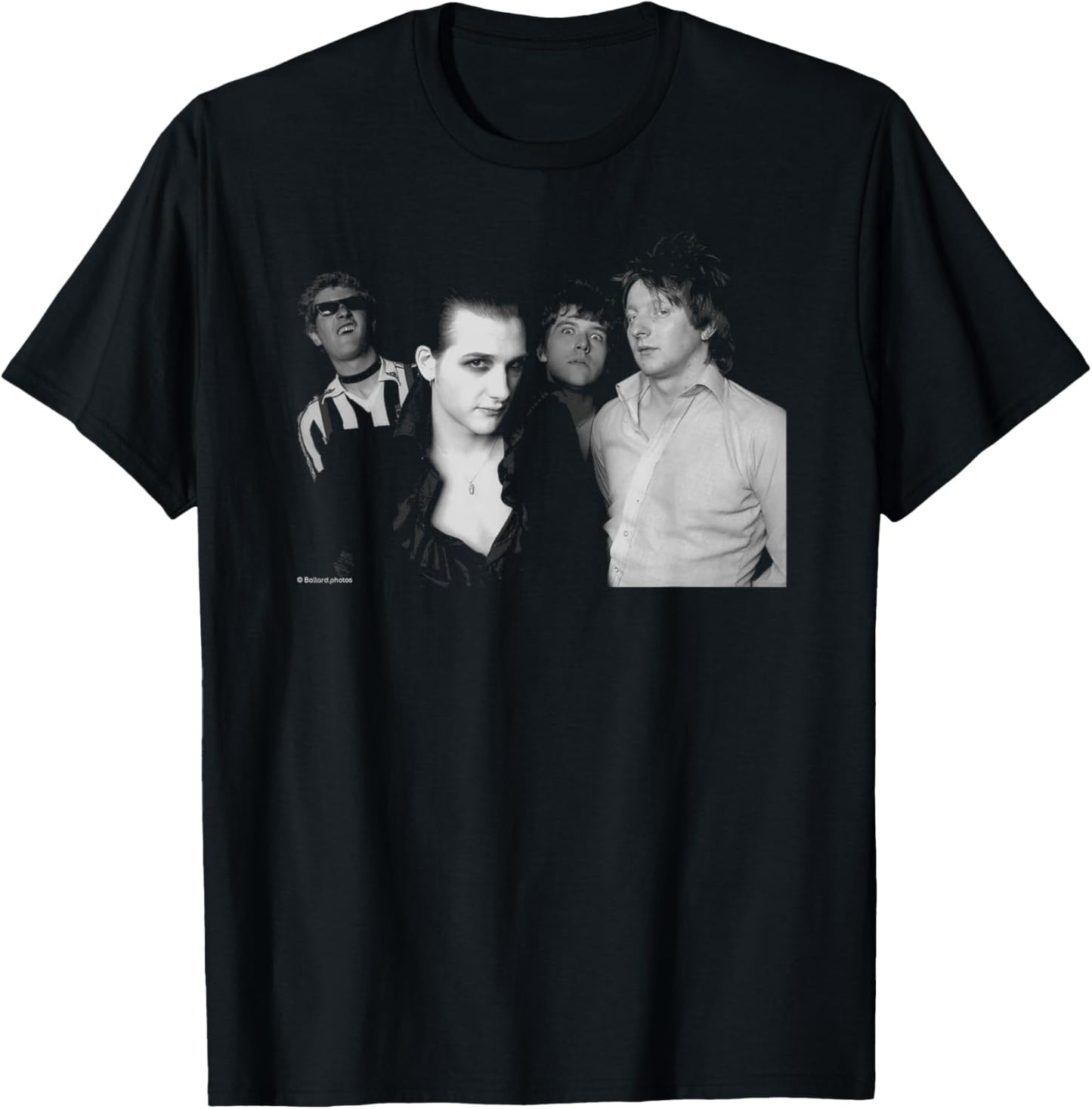 The Damned Rock Band Portrait By Allan Ballard T-Shirt - T-Shirt | Black