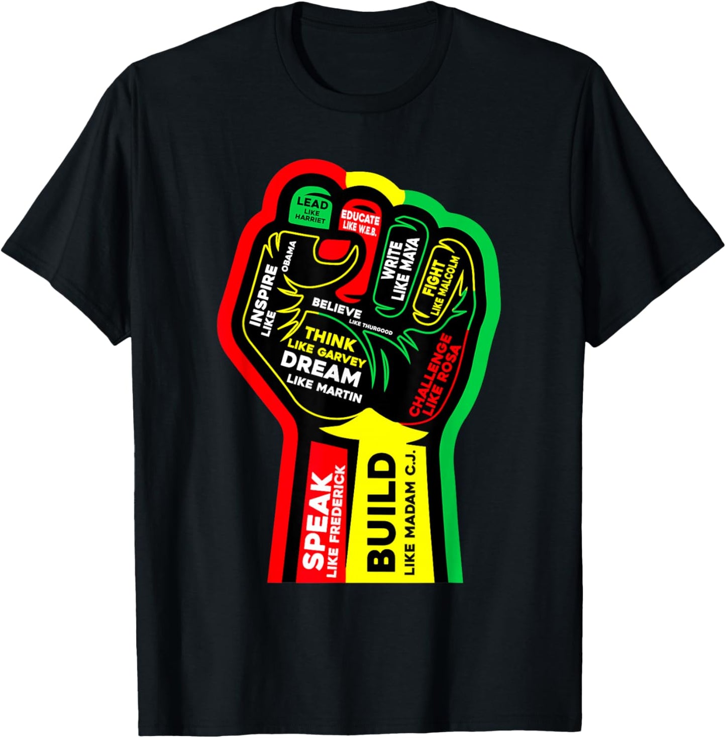 Juneteenth Dream Like Leaders African Afro Black Men Women T-Shirt - T-Shirt | Black