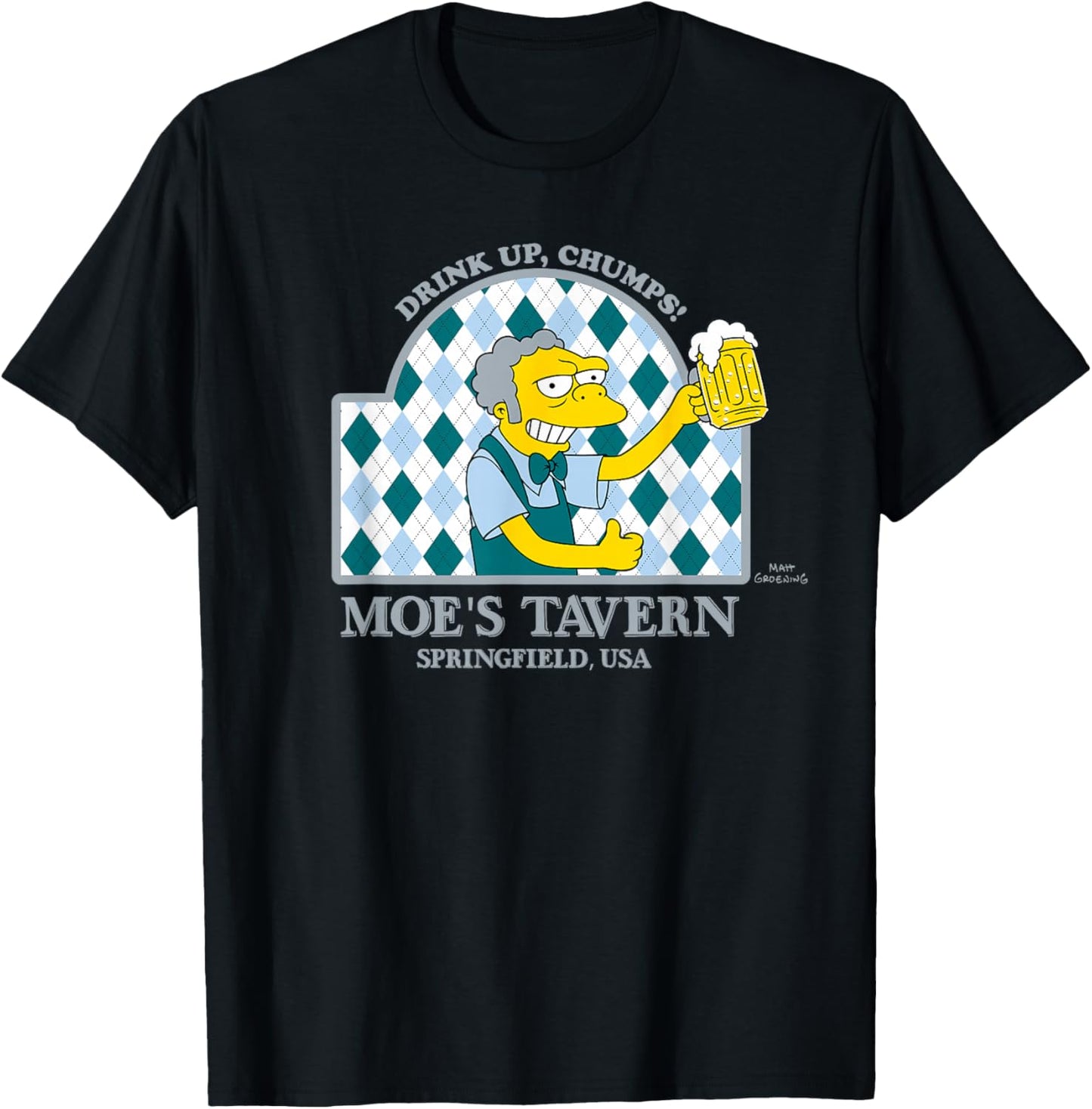 The Simpsons Moe's Tavern Vintage Pub T-Shirt - T-Shirt | Black