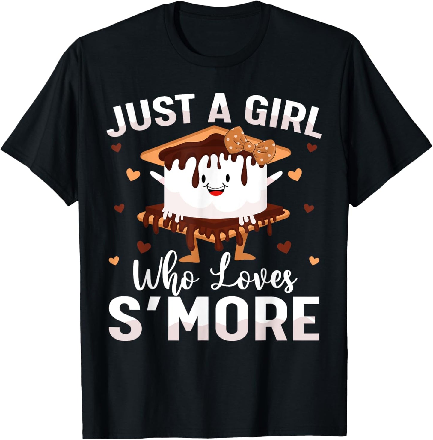 Marshmallow S’more Camping Just A Girl Who Loves S’more T-Shirt - T-Shirt | Black