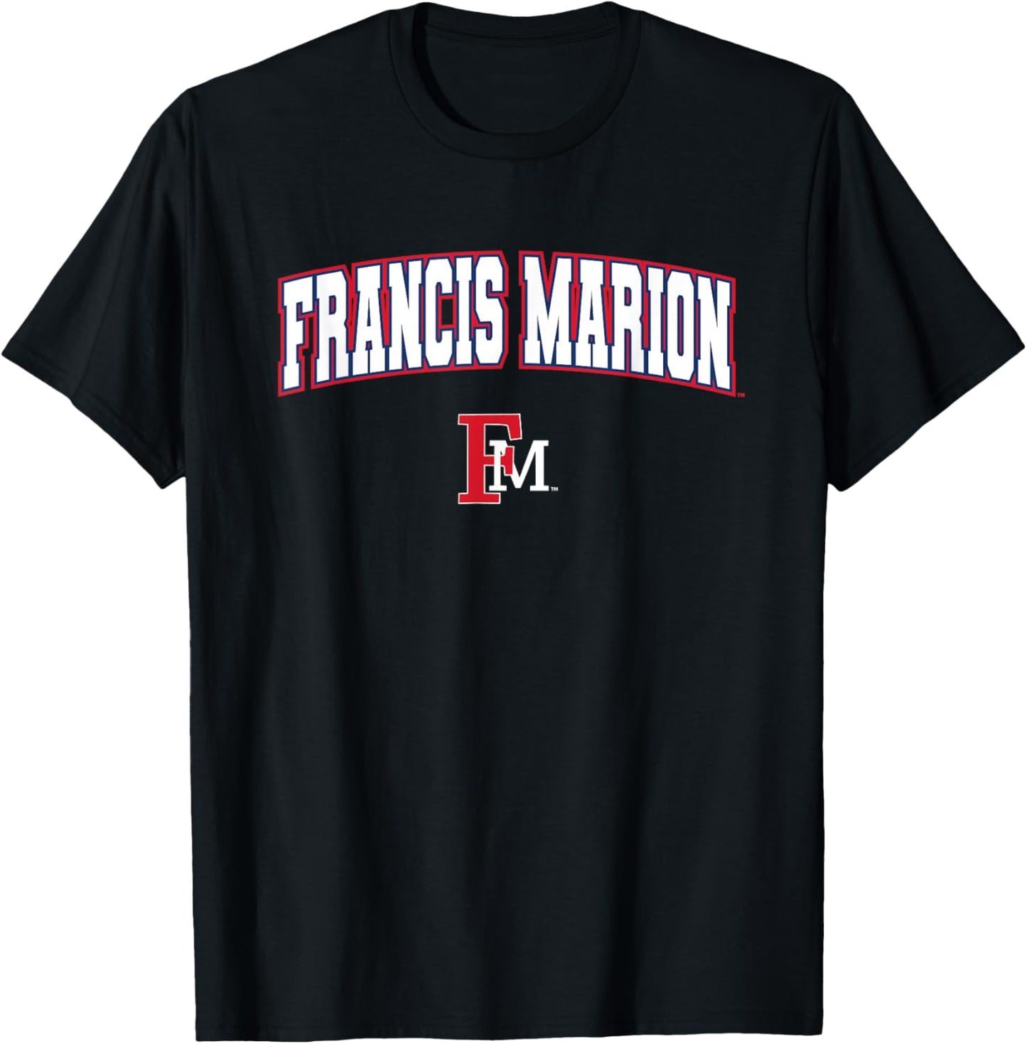 Francis Marion University Patriots Arch Logo T-Shirt - T-Shirt | Black