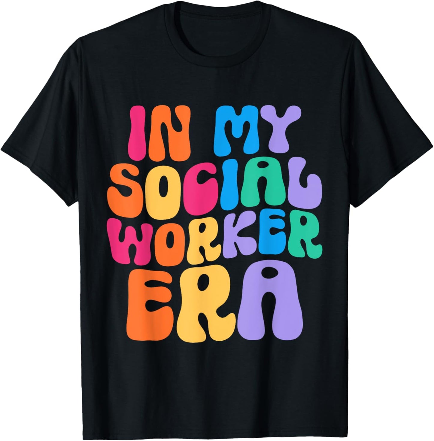 In My Social Worker Era Women Funny School Social Worker T-Shirt - T-Shirt | Black