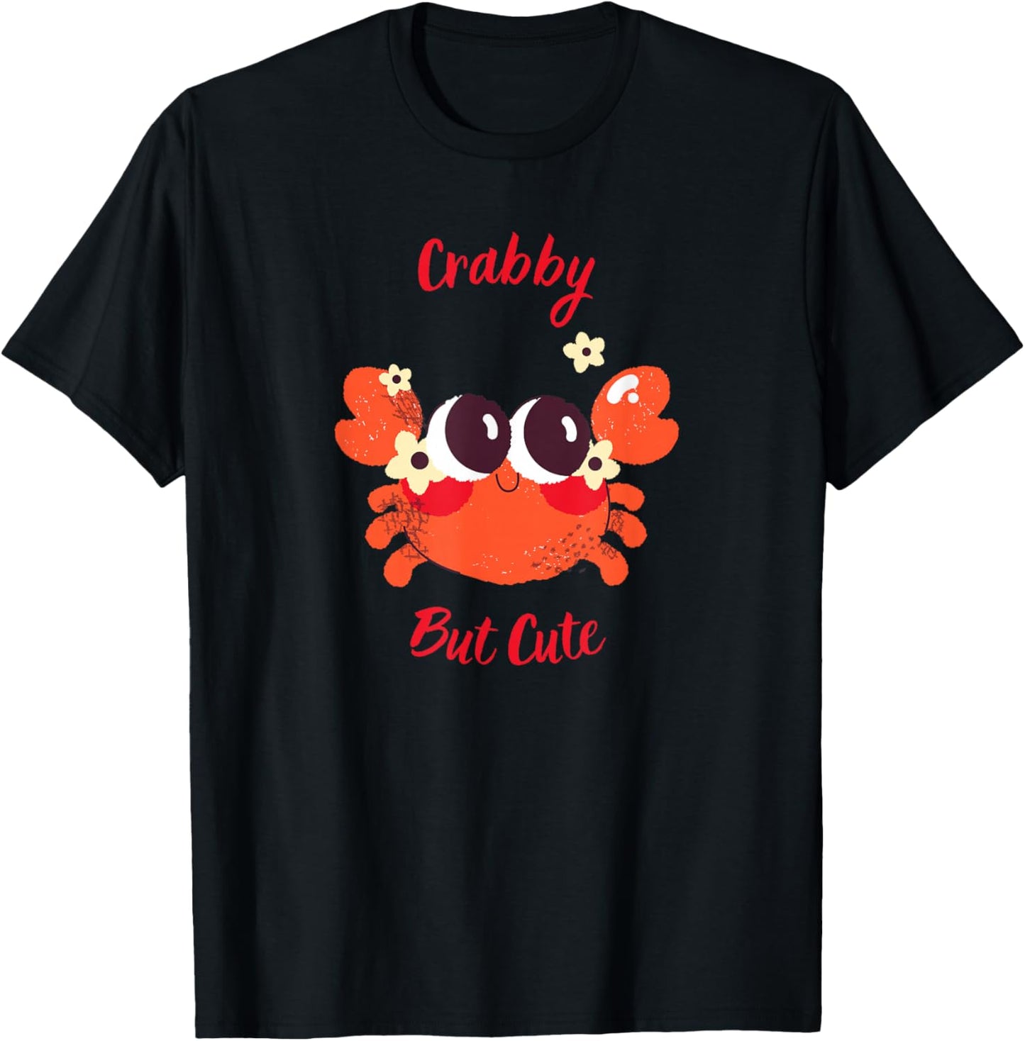 Crabby but Cute Funny Crab Design - Gift Animals Lovers T-Shirt - T-Shirt | Black