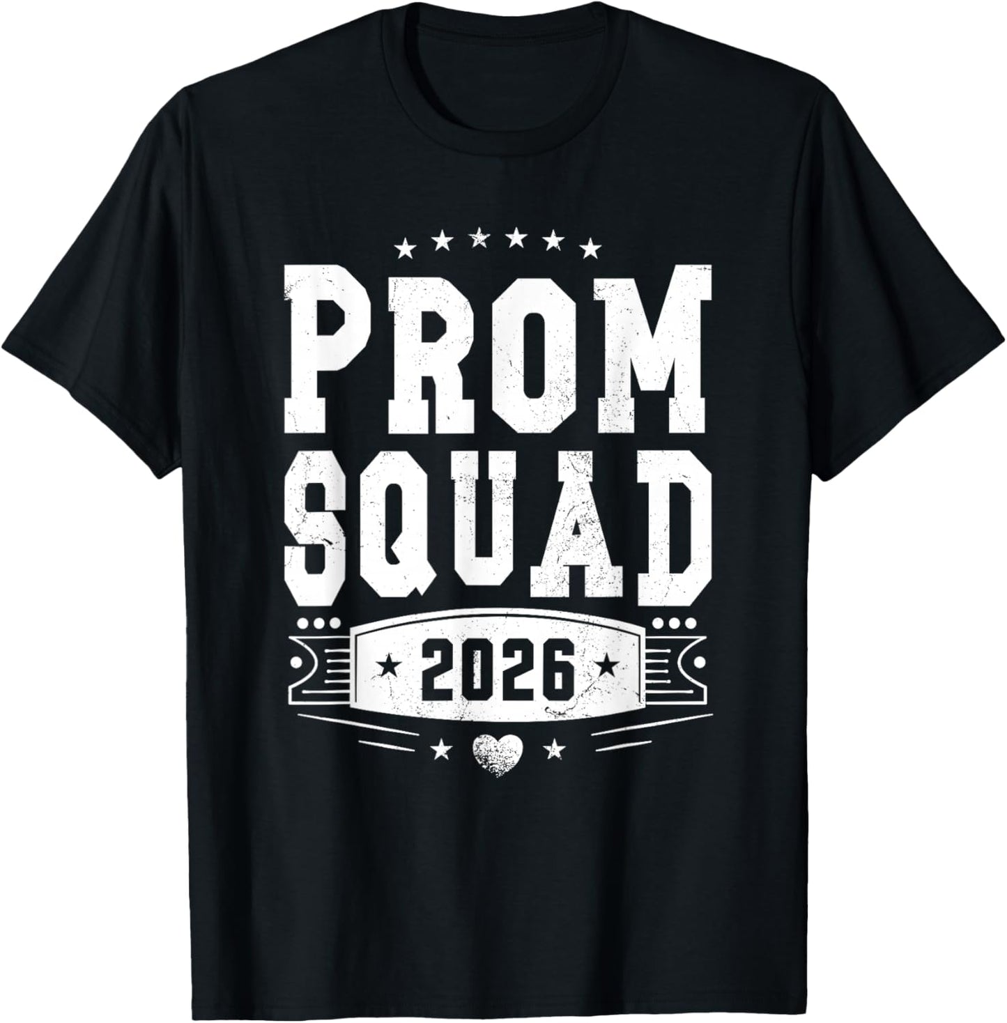 Prom Squad 2026 Graduate Proud Prom Class of 2026 T-Shirt - T-Shirt | Black