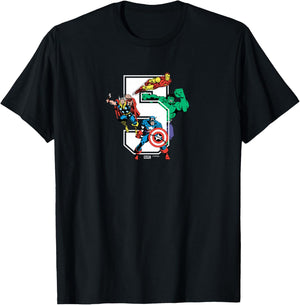 Kids Marvel - Avengers 5th Birthday T-Shirt - T-Shirt | Black