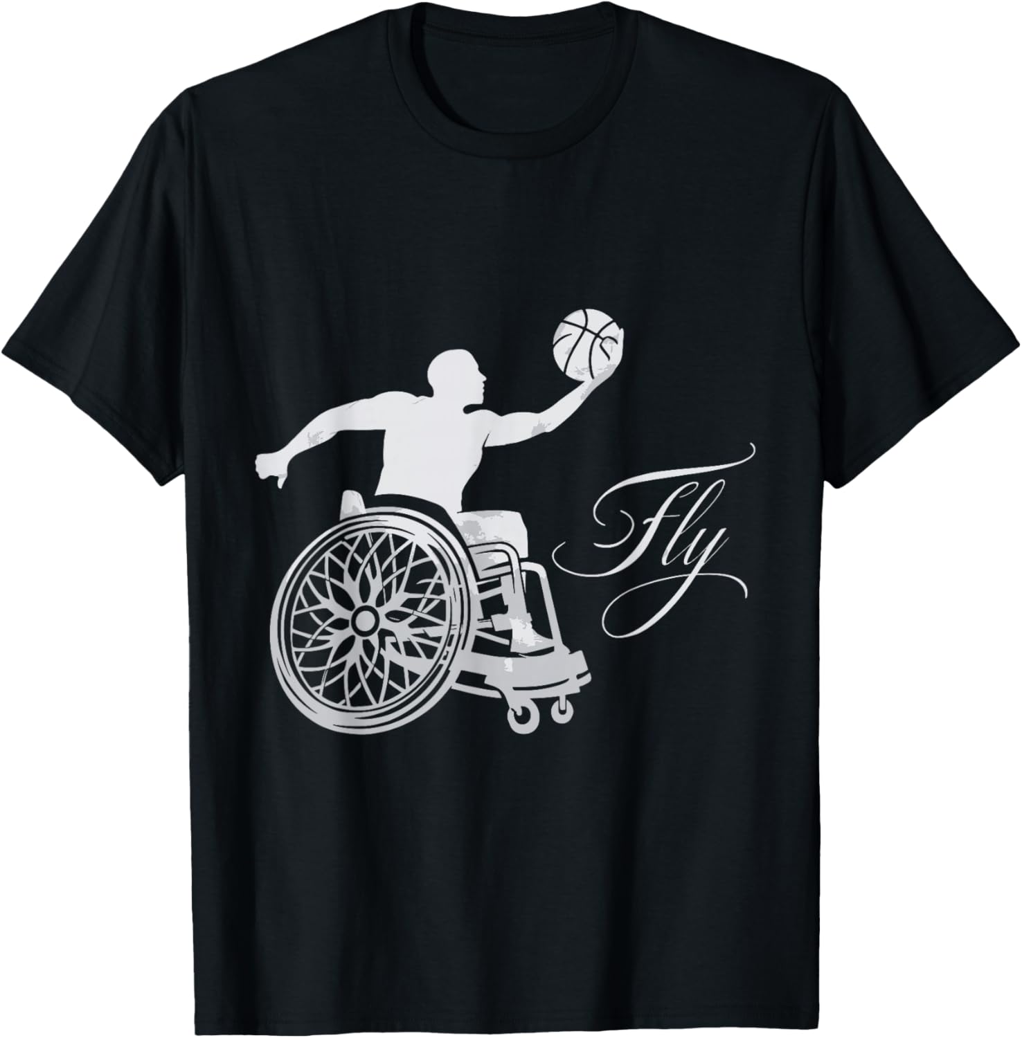 Wheelchair Basketball T-Shirt - T-Shirt | Black