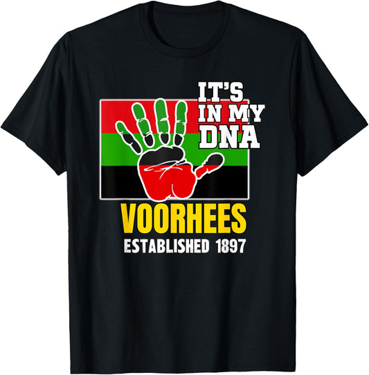 Voorhees, VU, Flag HBCU HBC T-Shirt - T-Shirt | Black