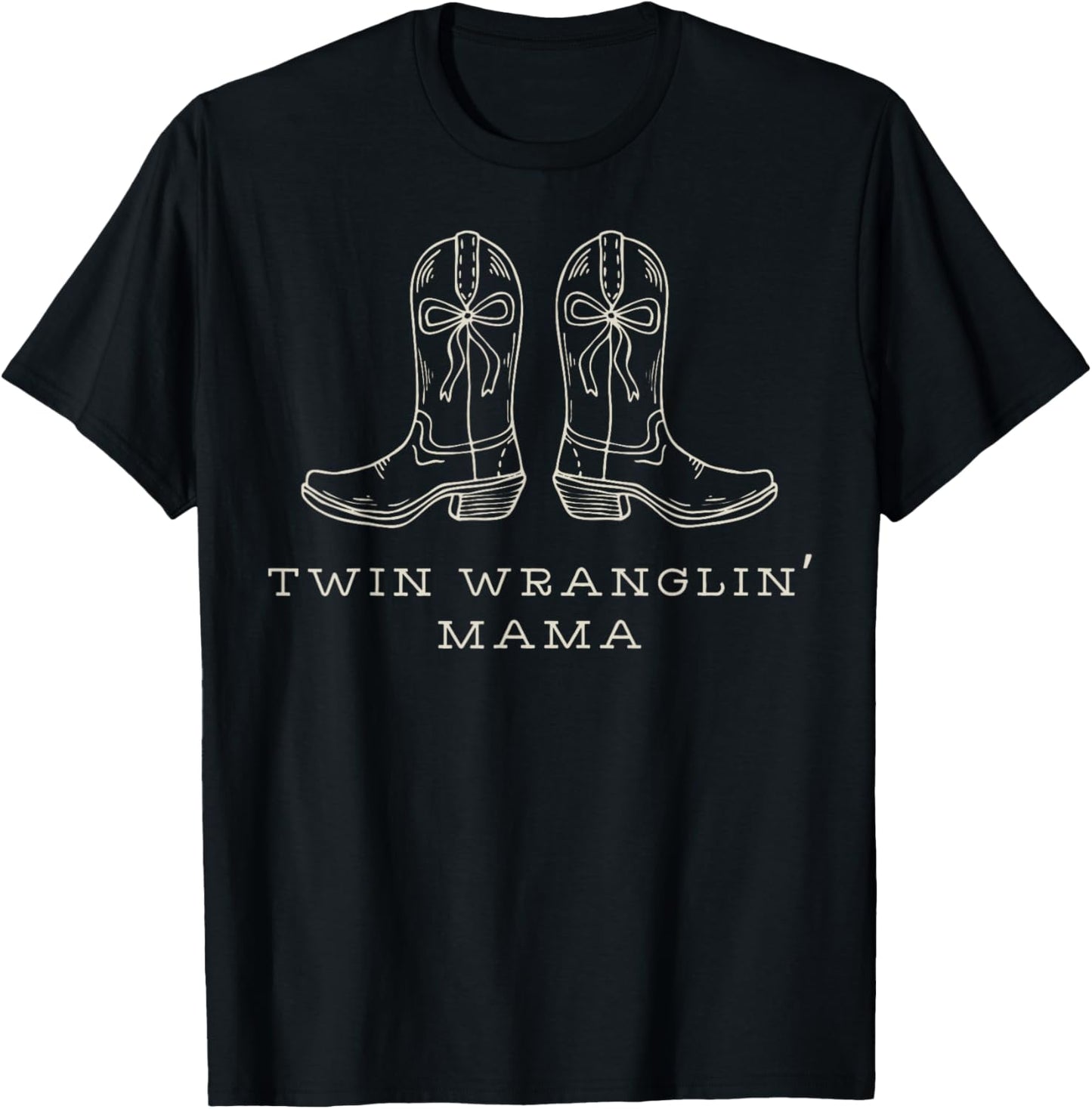 Twin Mom Mother of Twins Pregnancy Announcement New Mom Dad T-Shirt - T-Shirt | Black