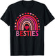 Rainbow Besties Best Friends Retro Aesthetic Vibes T-Shirt - T-Shirt | Black