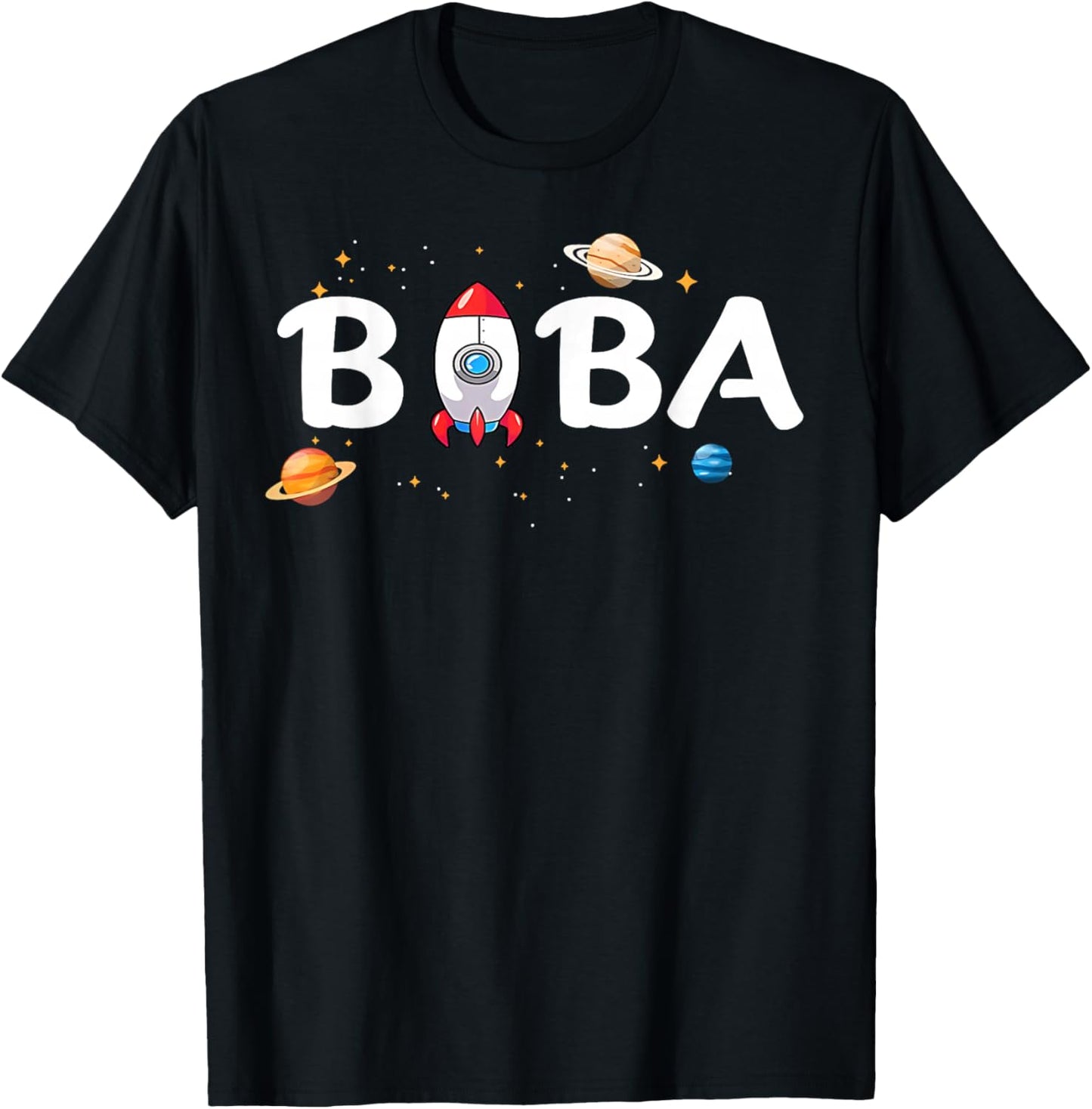 Baba of The Birthday Boy Astronaut 1st Birthday Family T-Shirt - T-Shirt | Black