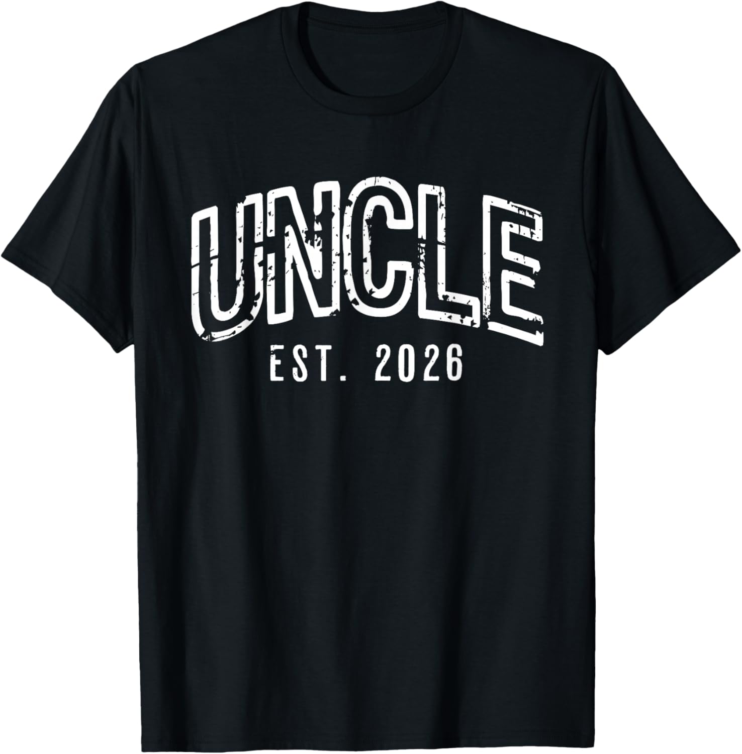 Funny Promoted to New Uncle Est. 2026 First Time Fathers Day T-Shirt - T-Shirt | Black