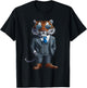 Tiger Men Woman Tiger In Suit Tiger T-Shirt - T-Shirt | Black