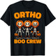 Cute Ortho Squad Spooky Ortho Orthopedic Boo Crew Halloween T-Shirt - T-Shirt | Black