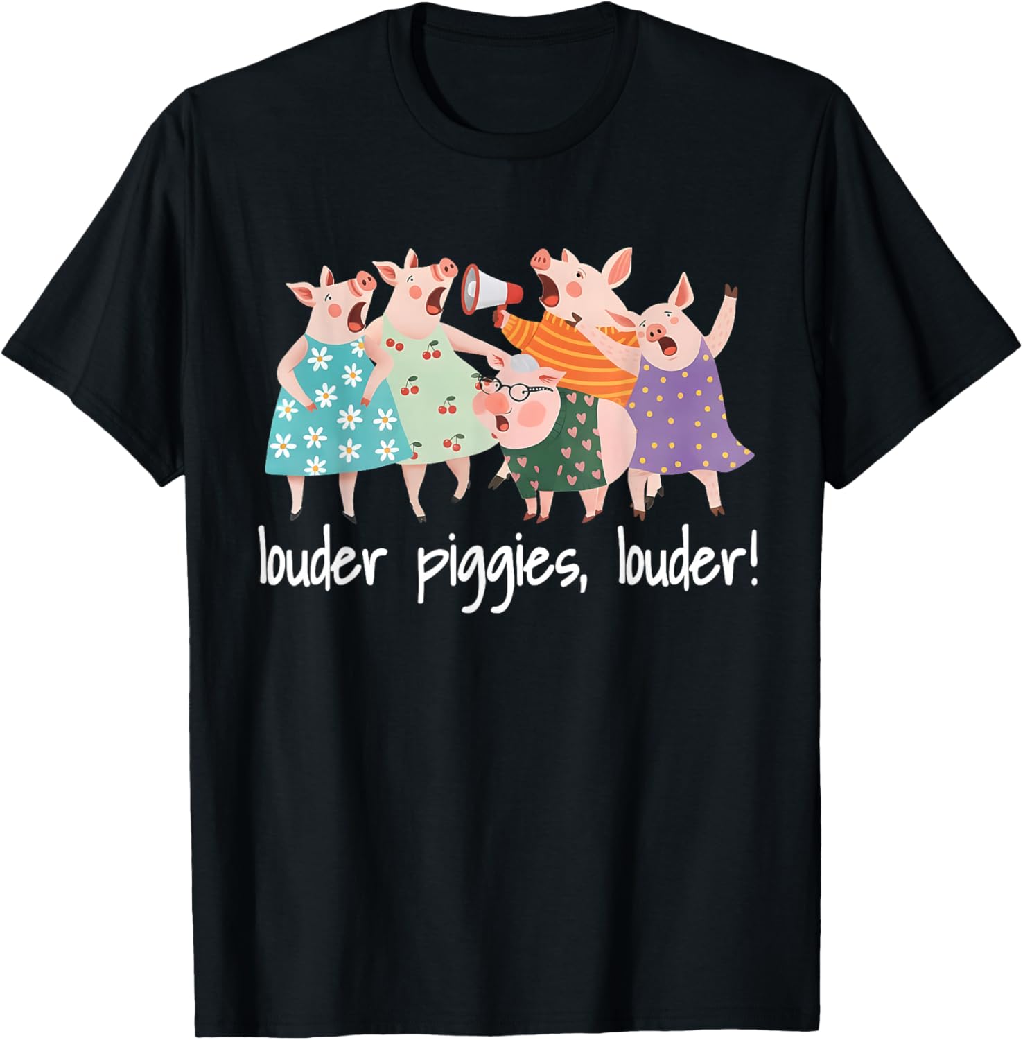 Louder Piggies Louder T-Shirt - T-Shirt | Black