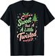 Sweet But Twisted Funny Christmas Candy Cane Xmas T-Shirt - T-Shirt | Black