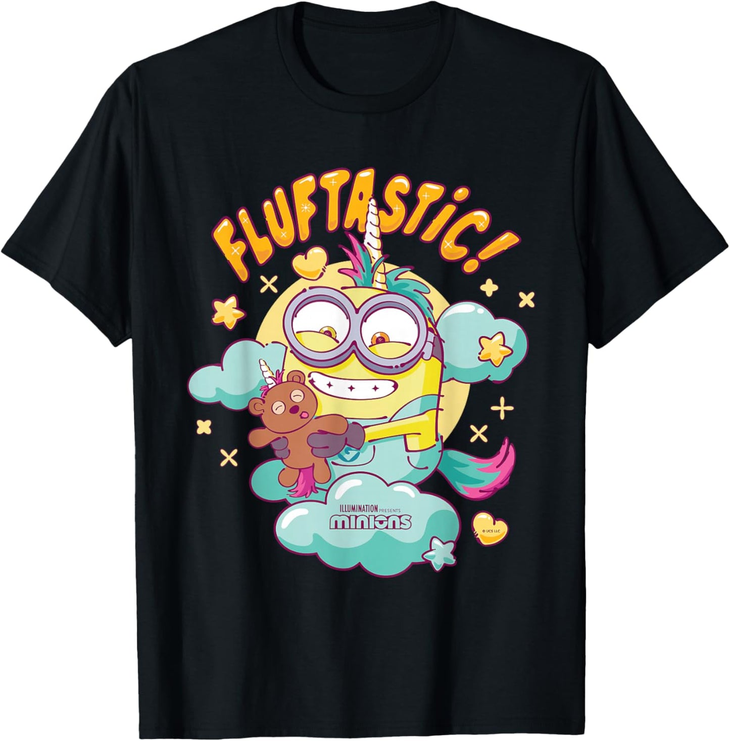 Minions Bob and Tim Fluftastic! T-Shirt - T-Shirt | Black