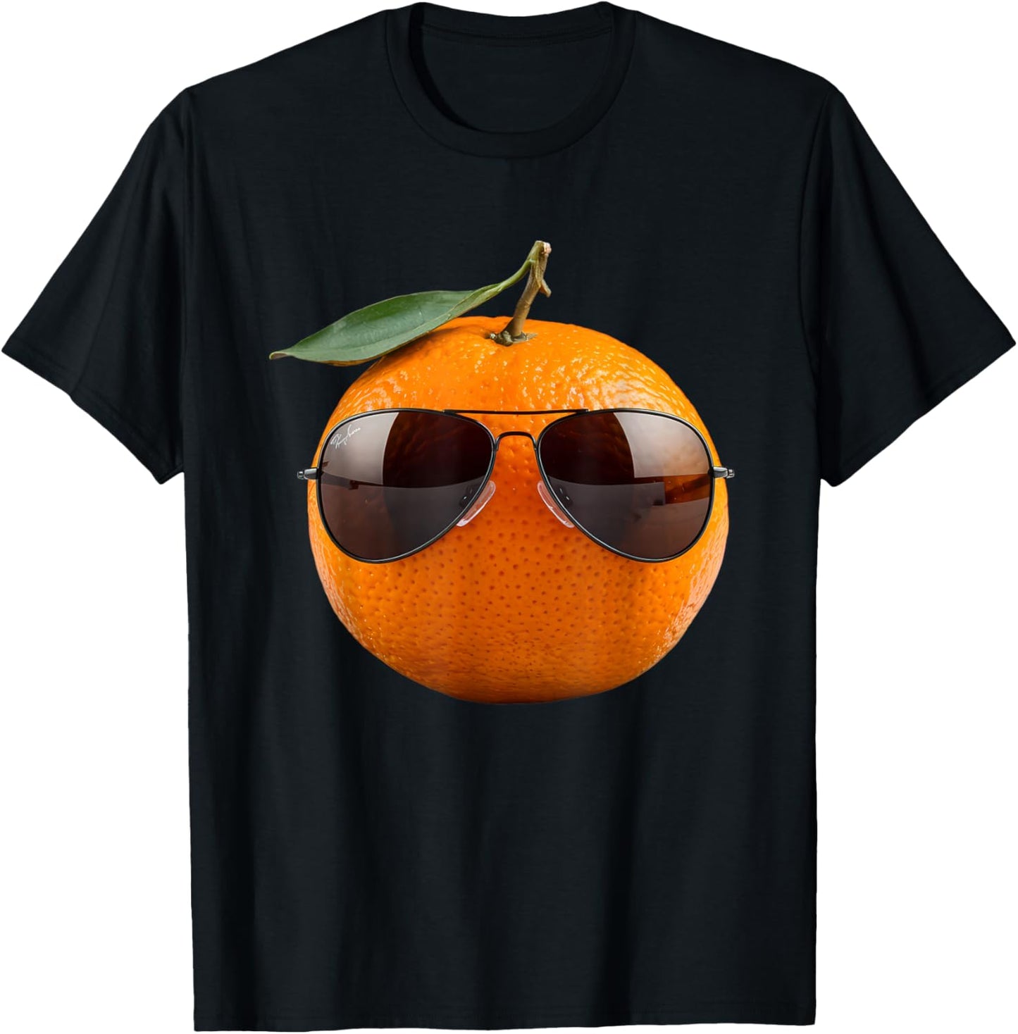 Orange Sunglasses Funny Fruits T-Shirt - T-Shirt | Black