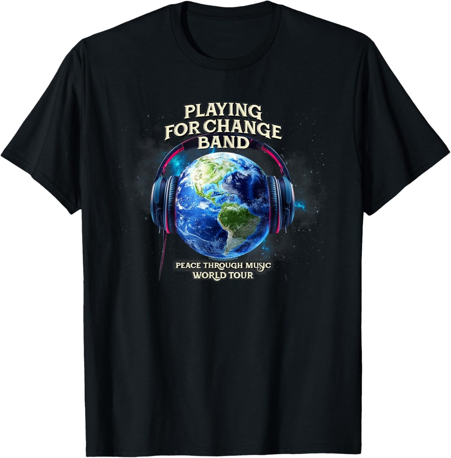 Playing for Change World Tour Globe T-Shirt - T-Shirt | Black