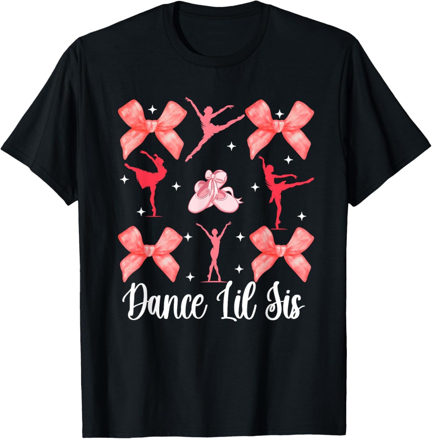Dance Lil Sis Dance Little Sister Of A Dancer Little Sister T-Shirt - T-Shirt | Black