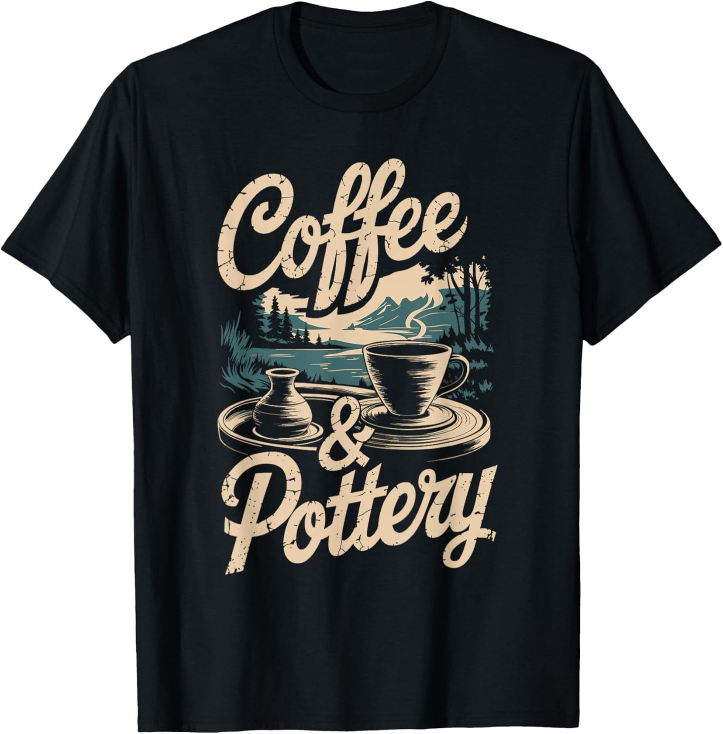 Coffee And Pottery T-Shirt - T-Shirt | Black