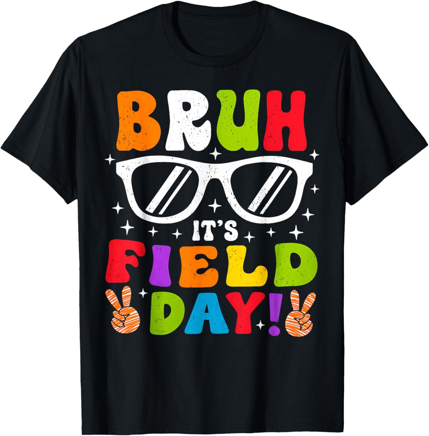 Bruh It's Field Day Outfit Teacher Student Boys Girls Kids T-Shirt - T-Shirt | Black