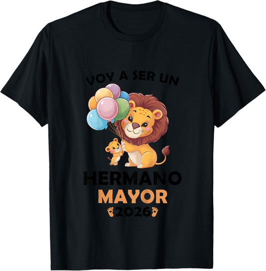 Kids Voy A Ser Hermano Mayor 2026 Big Brother 2026 in Spanish T-Shirt - T-Shirt | Black