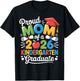 Graduation Proud Mom of 2026 Kindergarten Graduate T-Shirt - T-Shirt | Black