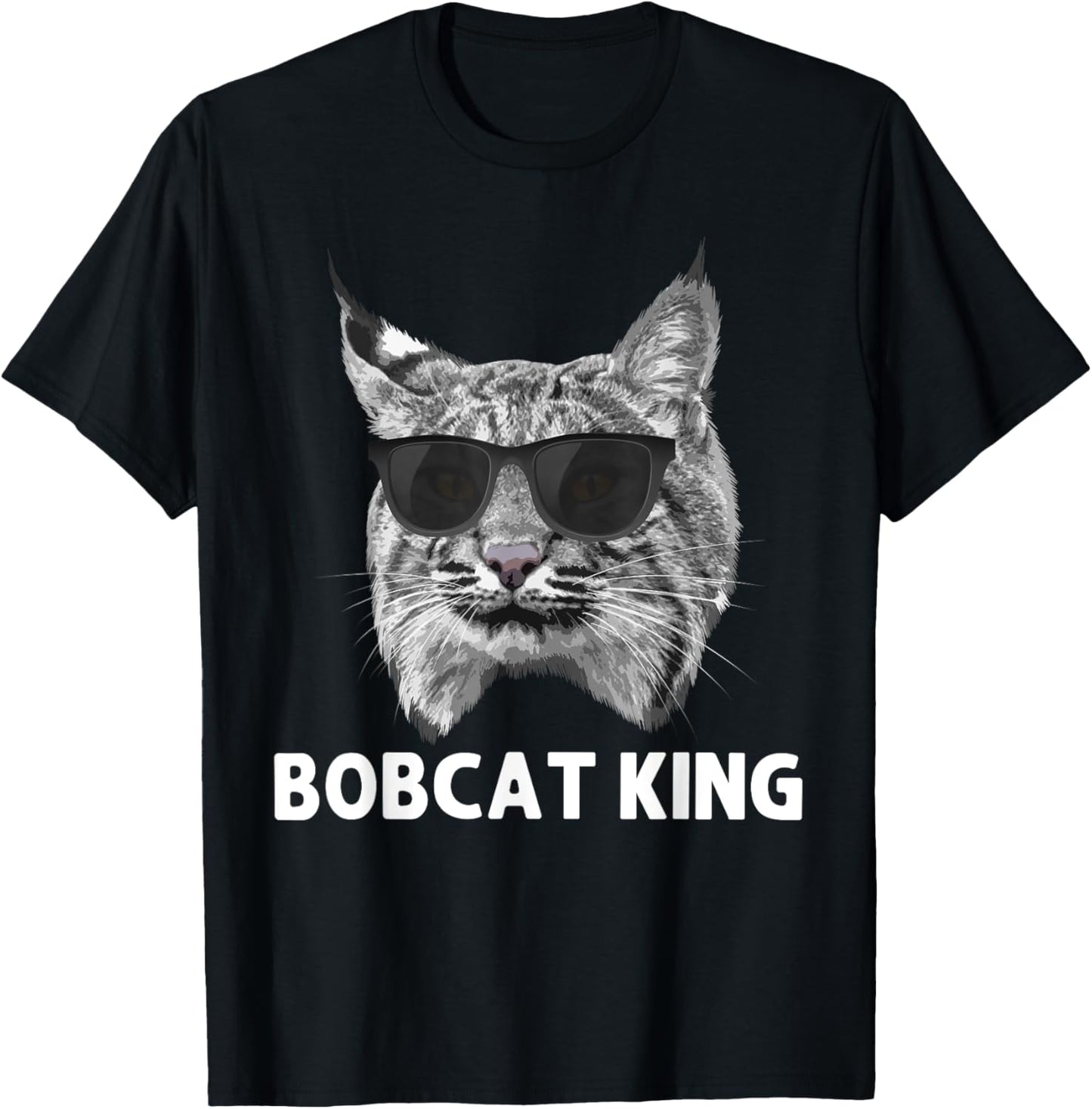 Cool Bobcat Art Dad Father Animal Bobcat Lover T-Shirt - T-Shirt | Black