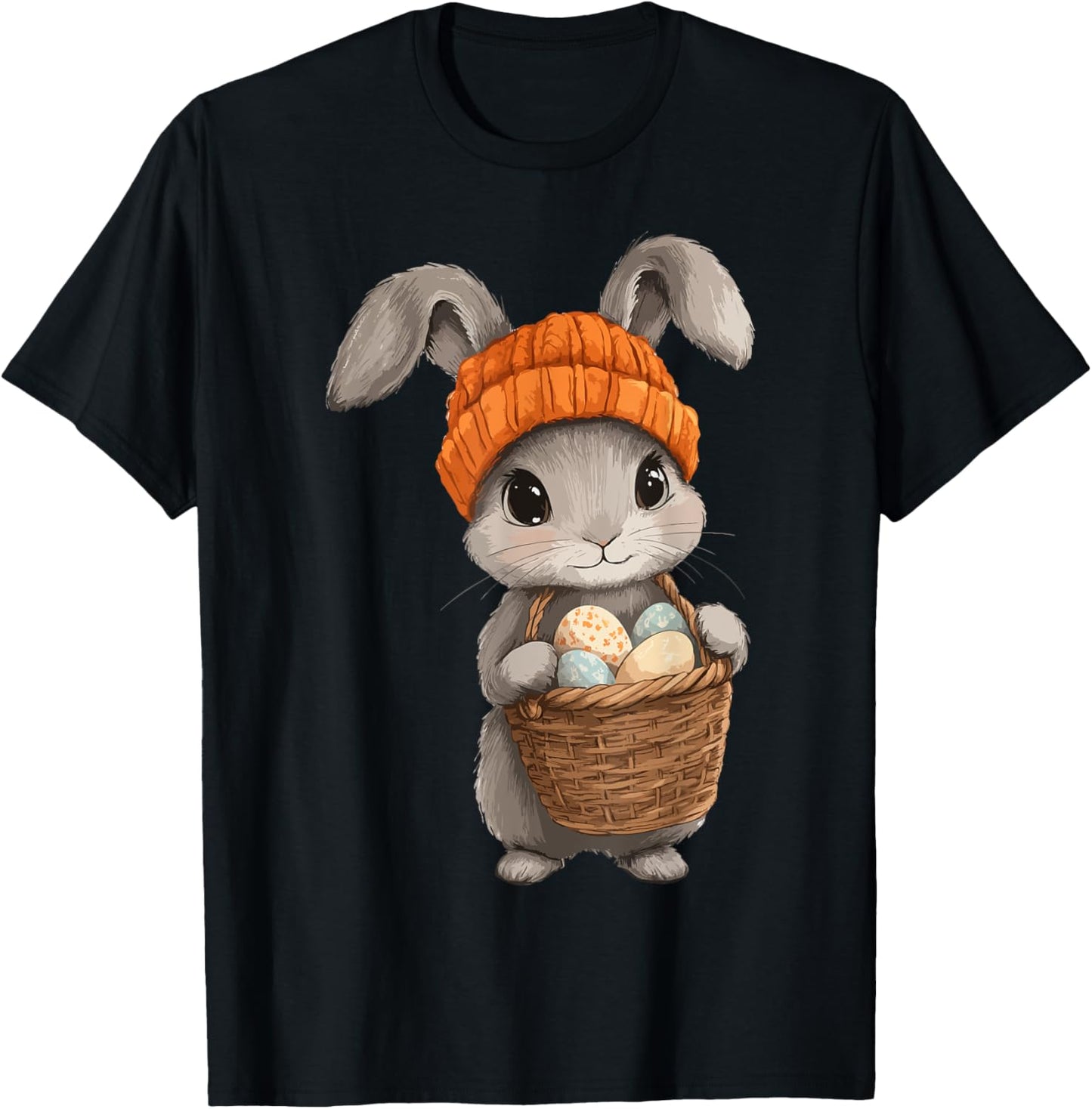 Easter Rabbit Costume Kids Girls Boys Decor Easter Bunny T-Shirt - T-Shirt | Black