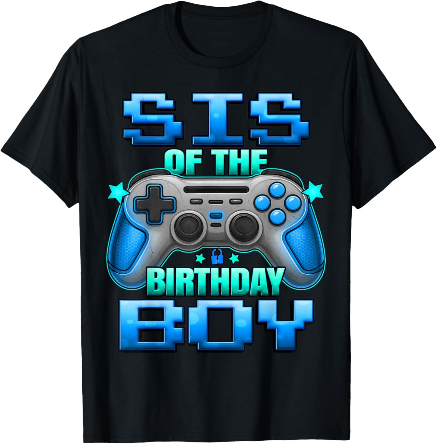 Sister of The Birthday Boy Matching Family Lil Sister T-Shirt - T-Shirt | Black