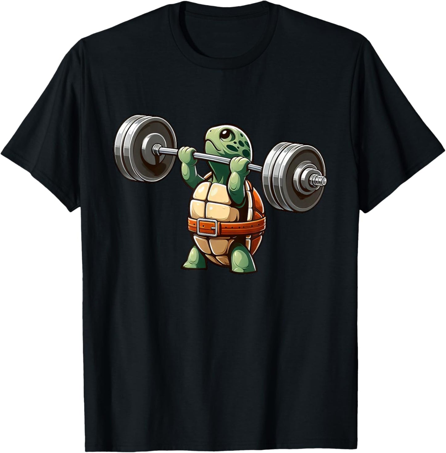 Turtle Weightlifter Strong Workout Gym T-Shirt - T-Shirt | Black
