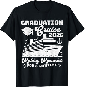 Graduation Cruise Class of 2026 Seniors Matching Graduate T-Shirt - T-Shirt | Black