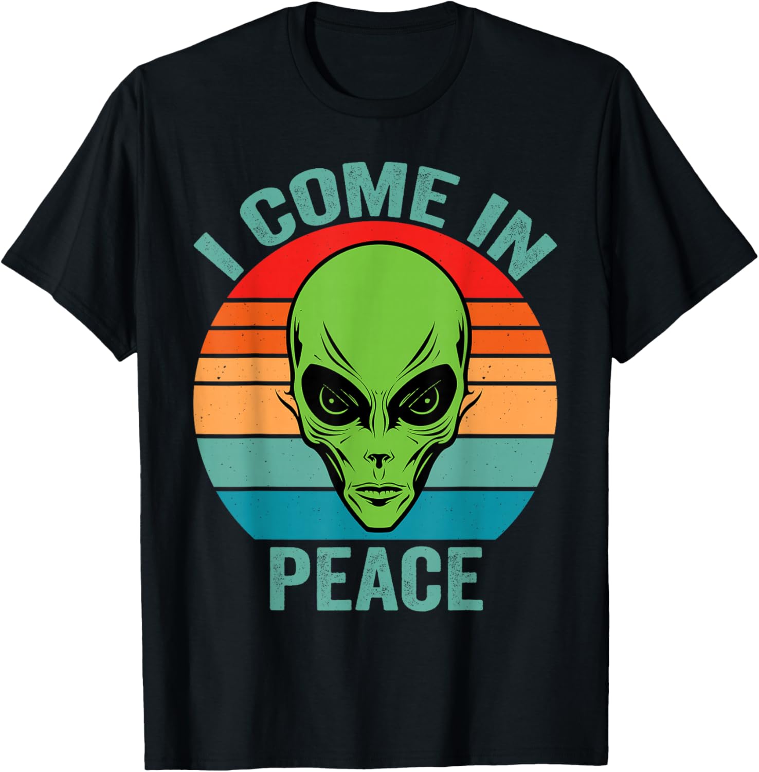 I Come In Peace im Peace Matching Couples Alien T-Shirt - T-Shirt | Black