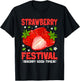 Retro Strawberry Festival Shirt Funny Fruit Lover Fruitarian T-Shirt - T-Shirt | Black