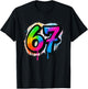 SCP 67 Six Seven 6 7 Meme Design 6 7 T-Shirt - T-Shirt | Black