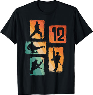 12th Birthday Karate Taekwondo 12 Years Old Boy Martial Arts T-Shirt - T-Shirt | Black