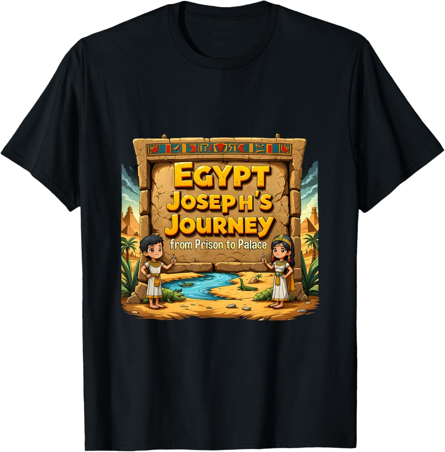 Kids VBS 2025 Camp Youth Trip Egypt Adventure T-Shirt - T-Shirt | Black