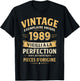 Cadeau Anniversaire 37 Ans Humour Vintage 1989 37 Ans Homme T-Shirt - T-Shirt | Black